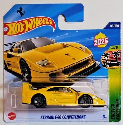 Hot Wheels - Ferrari F40 Competizione - Giallo - HW Exotics 2025 - JBB92 - Immagine 1 di 3