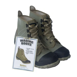 RARO Allen Gold Stream Botas de Vadeo Zapatos Hombres 10 Verde Pesca Agua Acero Vástago - Imagen 1 de 10