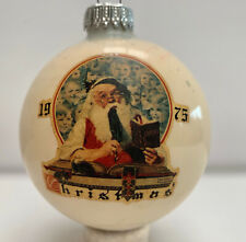 NORMAN ROCKWELL SAT EVE POST 1ST CHRISTMAS 1975 GLASS ORNAMENT ORIG BOX VINTAGE