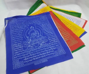Medicine Buddha Tibetan Prayer Flag Roll - Picture 1 of 6