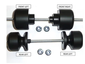 YAMAHA XT660X XT660R RUEDA DELANTERA Y TRASERA PROTECCIÓN CONTRA CHOQUES DISCOS PERILLAS DESLIZANTE S11D - Imagen 1 de 9
