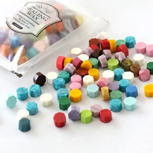 100Pcs/Bag Wax Sealing Beads DIY Letters Stamp Seal Melting Wax Wedding Envelope - Picture 1 of 59