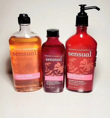 Bath & Body Works 芳香疗法茉莉香草乳液,按摩油,泡沫浴  — 第 1/4 张图片