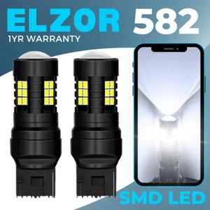 582 W21W Bulb Led Xenon White 21 Smd Canbus 7440 T20 DRL Reverse Light Bulbs 12v - Picture 1 of 12