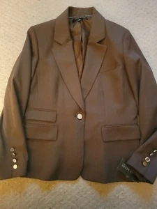 Anne Klein AK Blazer Jacket Size 10 Olive Citrus Color Blazer New With Tags - Picture 1 of 12