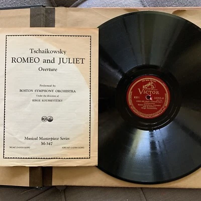 Romeo & Juliet Overture Tschaikowsky RCA Victor 78rpm 12" Boston Symph M-347 VTG - Image 1 of 4
