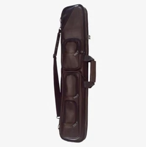 Pro Series LC5 4x8 Brown Leatherette Case - Holds 4 Complete Cues w/4 Xtra Shaft - Picture 1 of 5