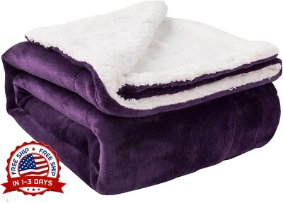 Manta polar super caliente termica doble grosor de invierno reversible para cama Foto 1 de 4