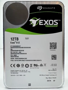 Seagate Exos X12 12TB interne Festplatte ST12000NM0007 3,5 Zoll SATA3 - Bild 1 von 4