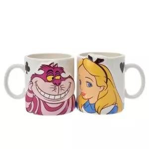 Disney Alice & Cheshire Cat Pair Mugs - Picture 1 of 3