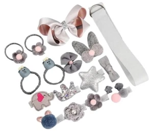 2 Stück/Set süße schöne handgefertigte Haarnadeln für Kinder - grau - Bild 1 von 1