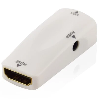 Adapter HDMI Buchse auf S-VGA D-SUB Monitor Audio Klinke Konverter Converter - Bild 1 von 2