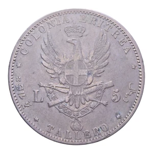5 LIRE 1891 ROMA RARA UMBERTO I COLONIA ERITREA - Picture 1 of 2