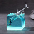 Marine Resin Whale Humpback Whale Diver Cube Ornament Home Night Light Ornament