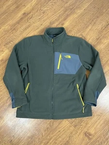 The North Face Mens Apex Risor Jacket Large Green/Grey Fur Inside Zip Up Jacket - Picture 1 of 7