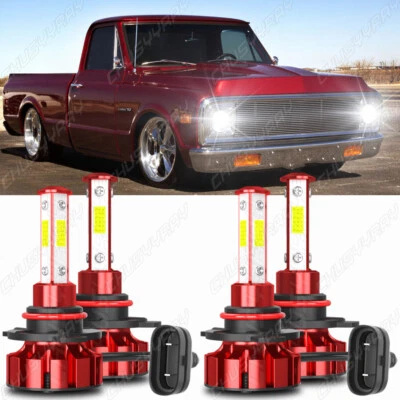9005 9006 LED 车头灯适用于 1994 - 1998 雪佛兰 C10 C/K 1500 Tahoe Silverado — 第 1/4 张图片