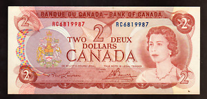 Canada XF/AU Note 2 Dollar 1974 P-86 Lawson / Bouey (Low Shipping)