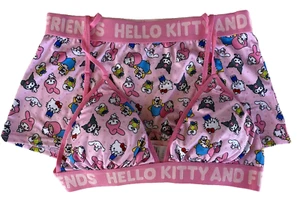 Set pigiama pigiama Hello Kitty & Friends rosa reggiseno e pantaloncini da ragazzo taglia grande - Foto 1 di 18