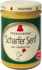 (24,94 EUR/l) Zwergenwiese Scharfer Senf 160ml, BIO Senf im Glas