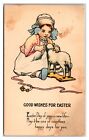 Antique Early 1900S - "Good Wishes For Easter"- Easter Postcard (Posted 1910)
