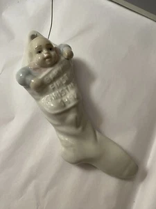 Vintage LLADRO 1991 Baby's First Christmas Ornament-Porcelain With Box - Picture 1 of 4