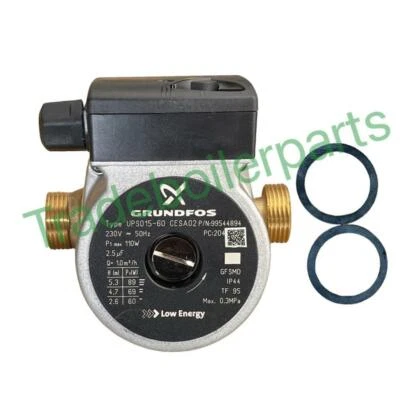 GRUNDFOS UPS 15-60 1 INCH BRASS  SECONDARY HOT WATER CIRCULATOR PUMP 230V - Image 1 of 2