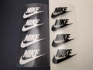 2.5" Inches Wide Each Iron-On Transfers Set: Black and White (Nike Logo) - Picture 1 of 5