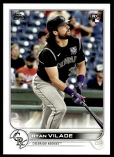 2022 Topps Baseball Card Ryan Vilade Colorado Rockies #586