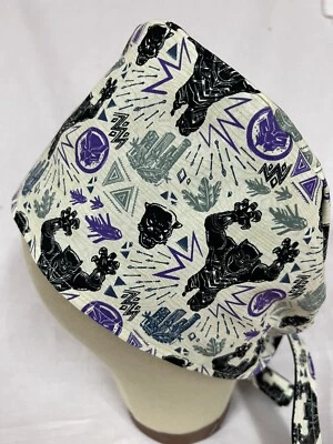 Men/Women Surgical Scrub Cap Lined Panther Great Cap - Image 1 of 3