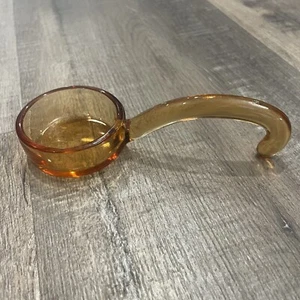 Amber Brown Depression Glass Mayonnaise Ladle Spoon Jelly Scoop Vtg Retro - Picture 1 of 12