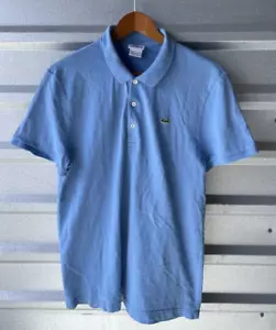 Lacoste Poloshirt Blau Kurzarm Herren Größe 6 Golf Tennis Krokodil - Bild 1 von 8