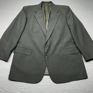 Tom James Executive Blazer Mens 48 Green Single Breast Two Button Union Made - Picture 1 of 18