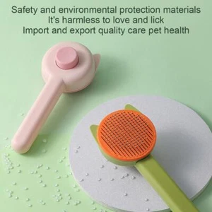 Pet Brush, Self Cleaning Slicker Brush for Short or Long Haired Cats and Dogs - Picture 1 of 12