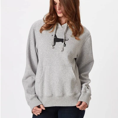 Sudadera con capucha clásica para mujer The Black Dog manga larga gris jaspeado talla XS Foto 1 de 4