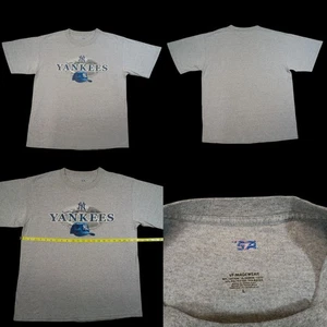 2007 New York Yankees Baseball Cap Spell Out Herren grau Kurzarm Shirt Gr. L - Bild 1 von 6