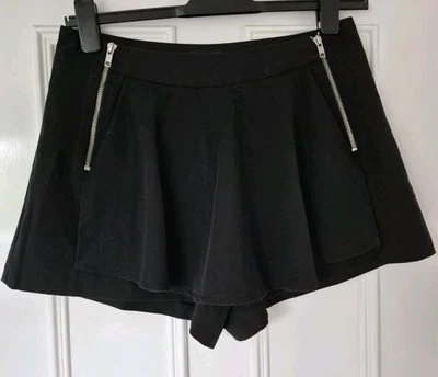 Womens ASOS Black Formal Smart Skort Skirt Size 12 - Image 1 of 4