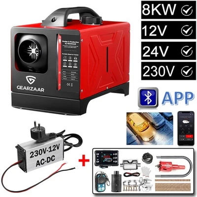 8KW 12V 24V 230V Standheizung Lufterhitzer Bluetooth DieselHeizung Hus Auto RVs - Bild 1 von 4