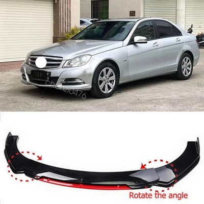 For Mercedes-Benz C230 Front Bumper Lower Lip Splitter Spoiler Body Gloss Black Foto 1 de 4