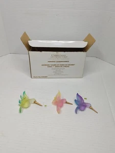 Weihnachten um die Welt 3er Set Himmlische Kolibris Milchglas - Bild 1 von 9