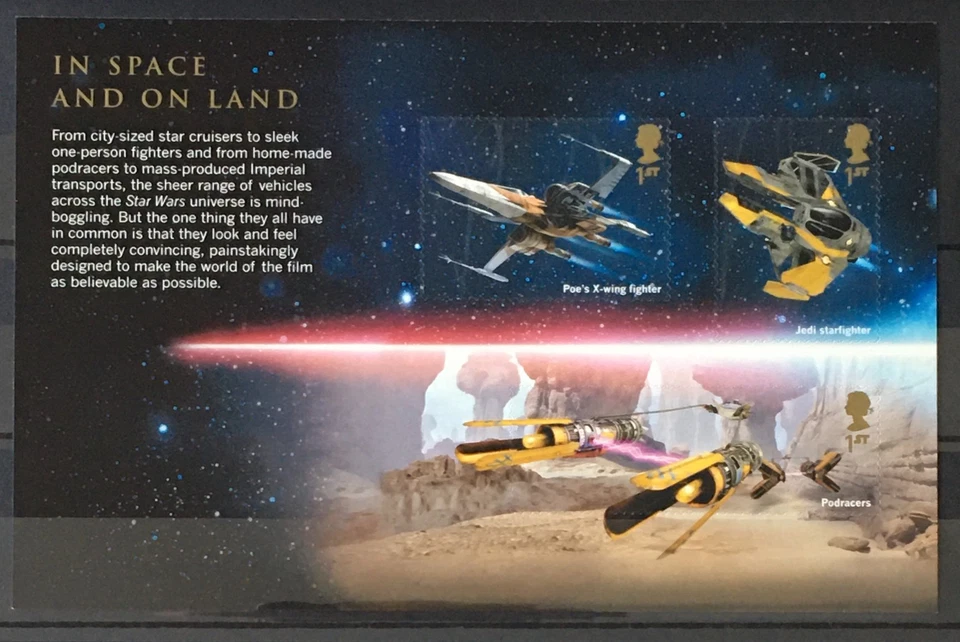 Royal Mail QEII 2019 Star Wars DY31 Prestige Booklet Pane SG4306a MNH - image 1 of 1