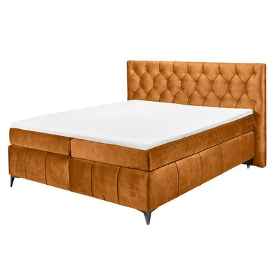 Boxspringbett - amber - Tonnentaschenfederkern - H2 - 180x200 cm Doppelbett - Bild 1 von 4
