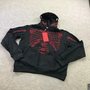 Guapi Hoodie Mens XL Skeleton Full Zip Face Mask Limited Edition Aaron Wilhelm - Picture 1 of 12