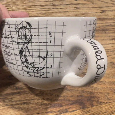 NUEVA Taza Sopa GRANDE Pato Donald Cuaderno de Bocetos Disney 29 Oz 5” ¡NUEVA CON ETIQUETAS FABULOSA! Foto 1 de 4