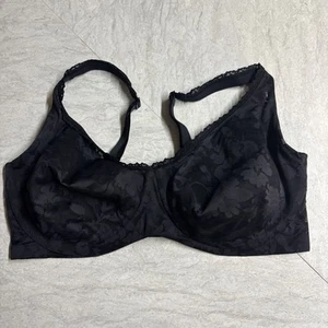 Bali Back Smoothing Bra 40DD Underwire Black Unlined Adjustable Strap 6590 New - Picture 1 of 6