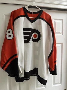 Eric Lindros Philadelphia Flyers 1994 CCM Hockey Trikot XL 3 Autogramme - Bild 1 von 5