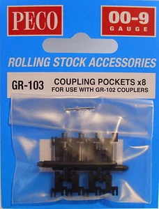 PECO GR-103 8 x NEM 355 Taschen passend für GR-102 schmale Stärke einfache Montage Kupplungen - Bild 1 von 11