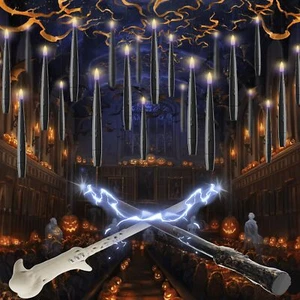 Floating Candles with Wand 20 Pack Halloween Flameless Candles Magic Hanging ... - Picture 1 of 6