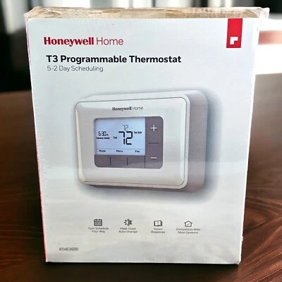 Honeywell RTH6360D T3 5-2 Day Programmable Thermostat Heating & Cooling Smart - Image 1 of 4