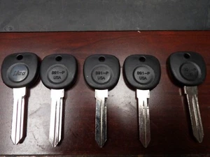 Lot 5 New B91-P GM Non Chip Ignition Key Blank Uncut Blade /Made by Ilco (C) - Foto 1 di 4