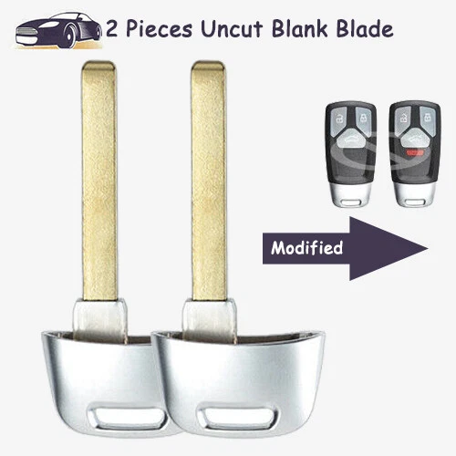 2 Uncut Insert Emergency Key Blank Blade Fob for Audi A4 A5 Q5 Q7 TT Quattro SQ5 Foto 1 de 1